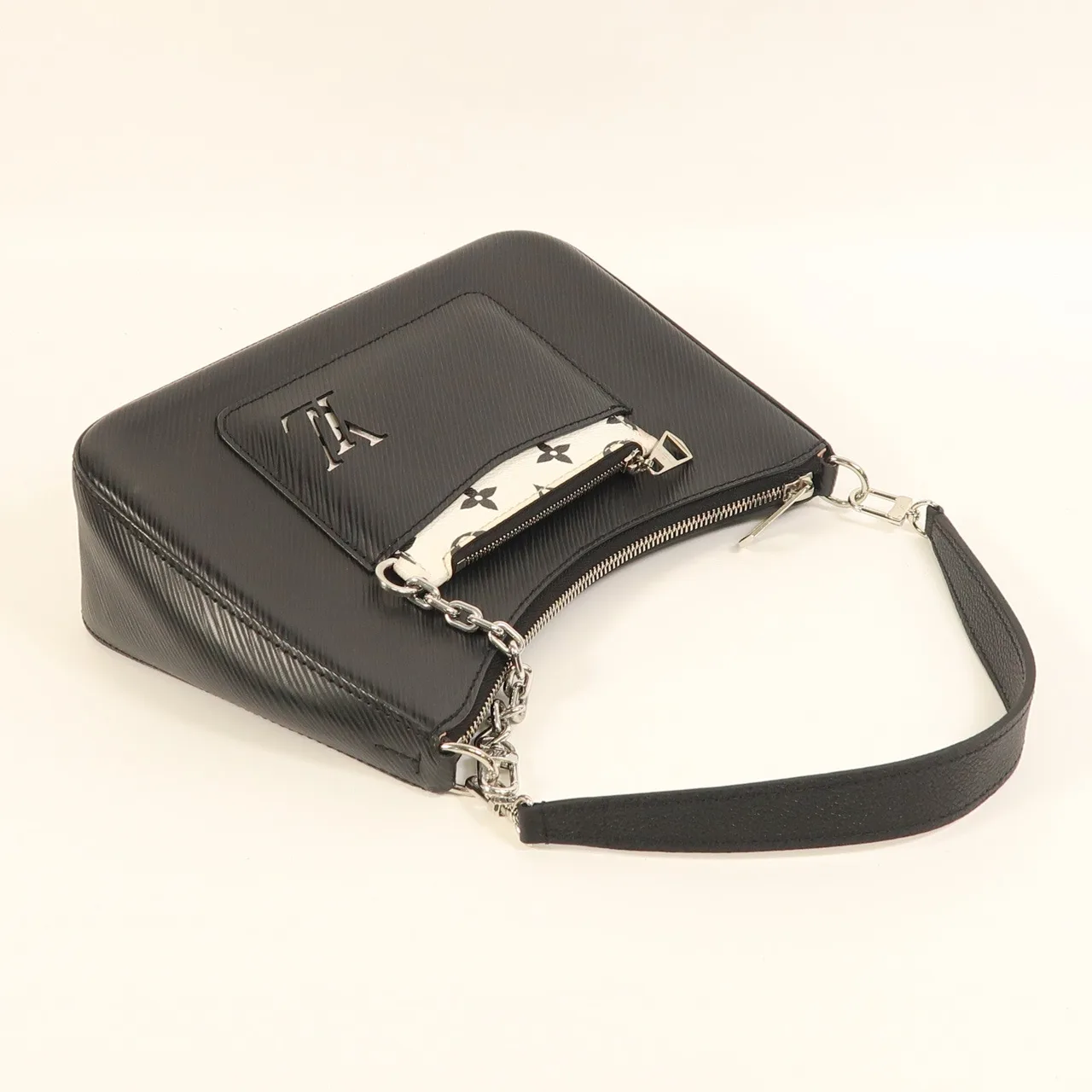 LOUIS VUITTON Marelle M80689 2-Way Bag Calfskin 黑色 / Black Calfskin Rank A - Thumbnail 7