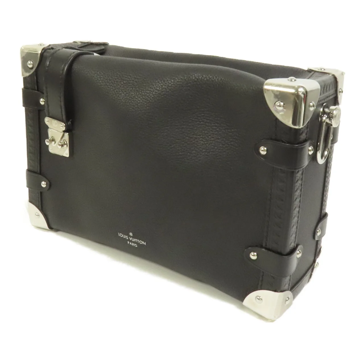 LOUIS VUITTON Side Trunk M25160 2-Way Bag Calfskin 黑色 / Black Calfskin Rank B - Thumbnail 3