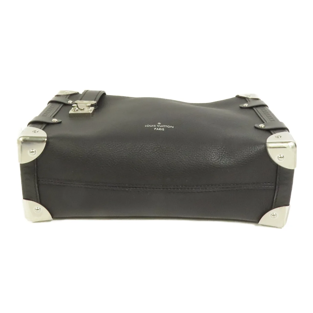 LOUIS VUITTON Side Trunk M25160 2-Way Bag Calfskin 黑色 / Black Calfskin Rank B - Thumbnail 4
