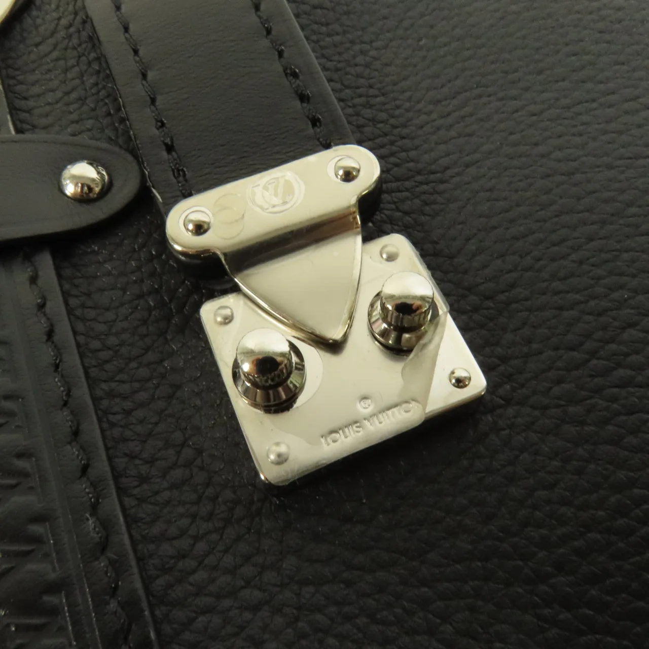 LOUIS VUITTON Side Trunk M25160 2-Way Bag Calfskin 黑色 / Black Calfskin Rank B - Thumbnail 9