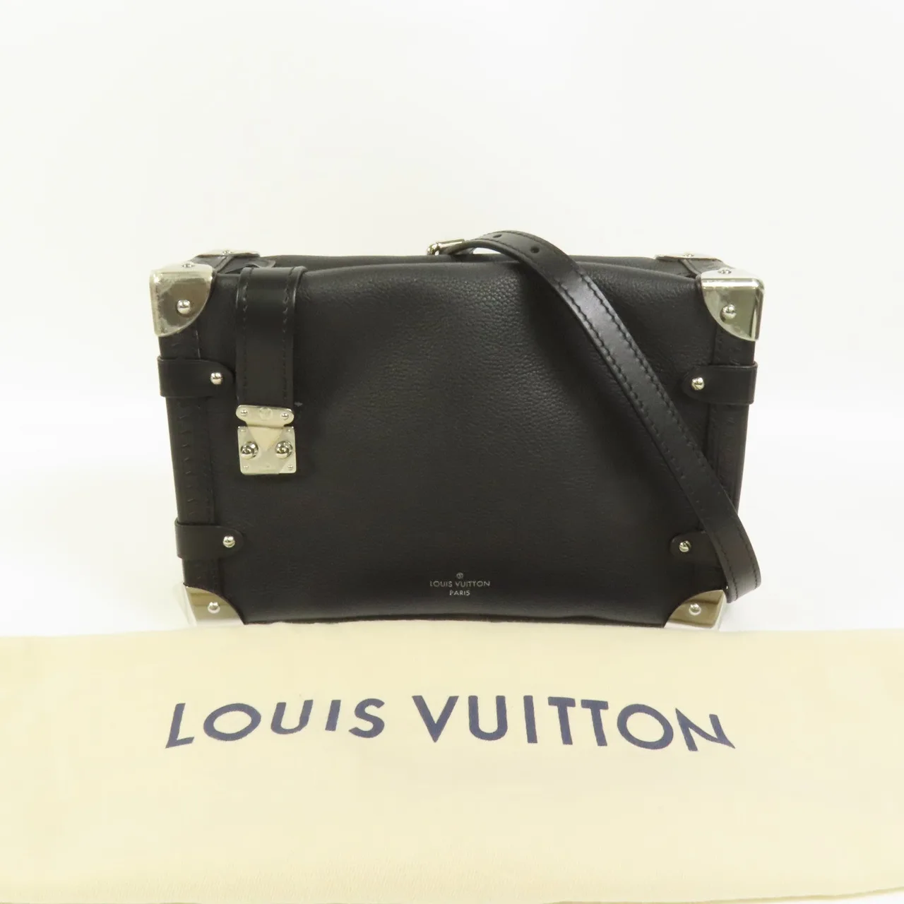 LOUIS VUITTON Side Trunk M25160 2-Way Bag Calfskin 黑色 / Black Calfskin Rank B - Thumbnail 11