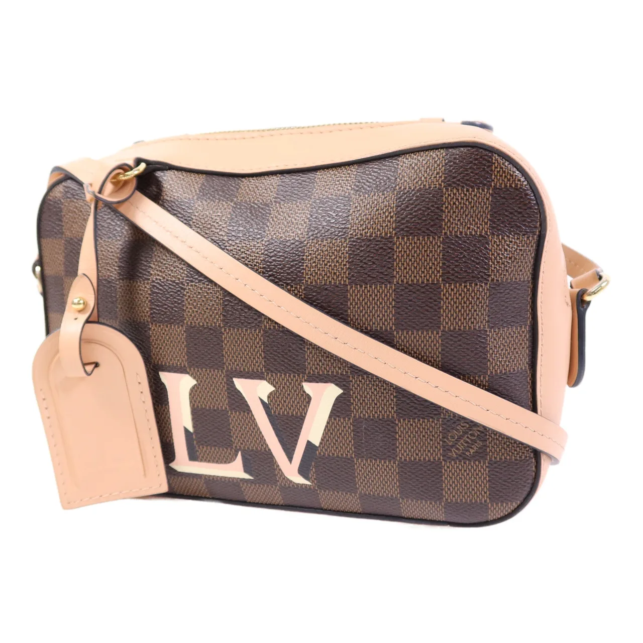 LOUIS VUITTON N40179 2-Way Bag Coated Canvas 棕色 / 粉色 Coated Canvas Rank B - Thumbnail 3