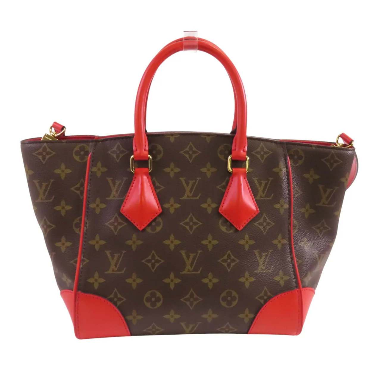 LOUIS VUITTON M41537 2-Way Bag Coated Canvas 棕色 / 紅色 / Brown/Red Coated Canvas Rank A - Thumbnail 2