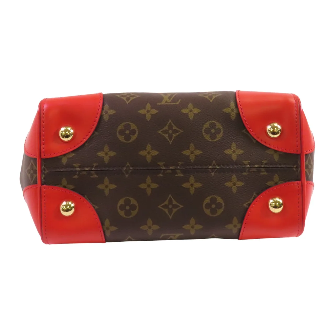 LOUIS VUITTON M41537 2-Way Bag Coated Canvas 棕色 / 紅色 / Brown/Red Coated Canvas Rank A - Thumbnail 4