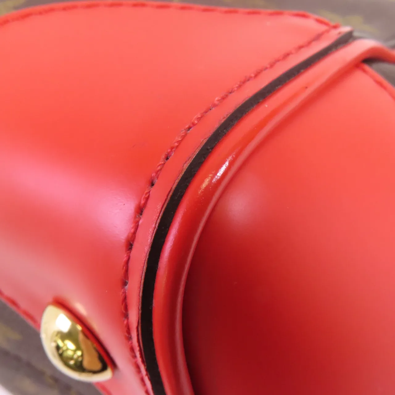 LOUIS VUITTON M41537 2-Way Bag Coated Canvas 棕色 / 紅色 / Brown/Red Coated Canvas Rank A - Thumbnail 8