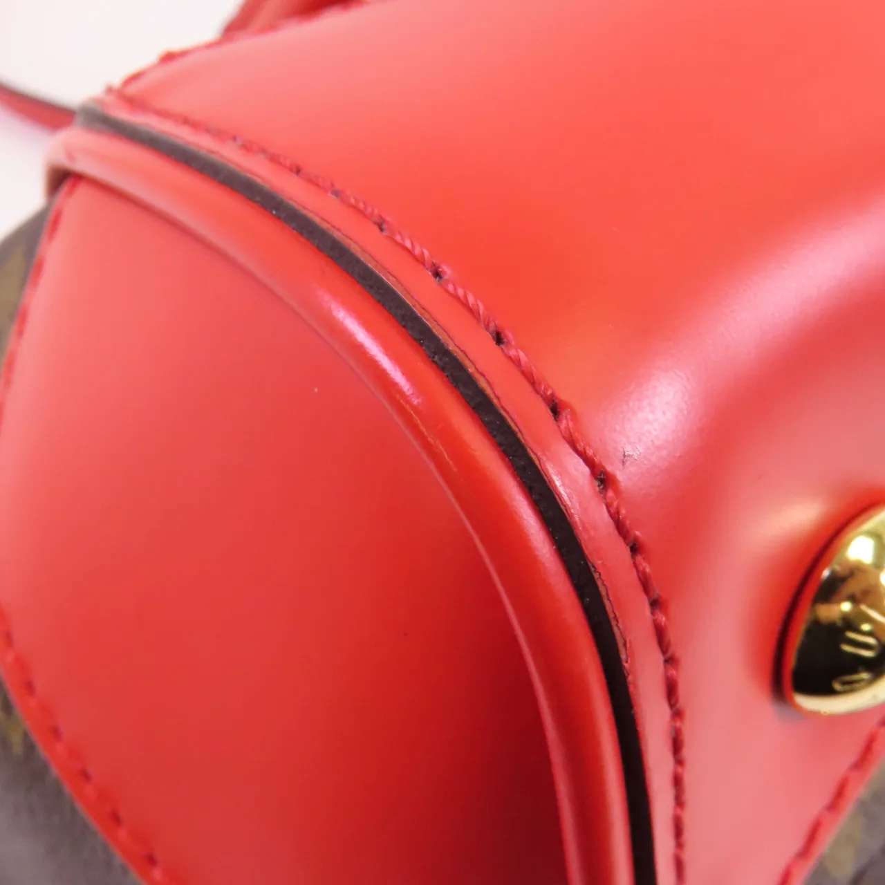 LOUIS VUITTON M41537 2-Way Bag Coated Canvas 棕色 / 紅色 / Brown/Red Coated Canvas Rank A - Thumbnail 11