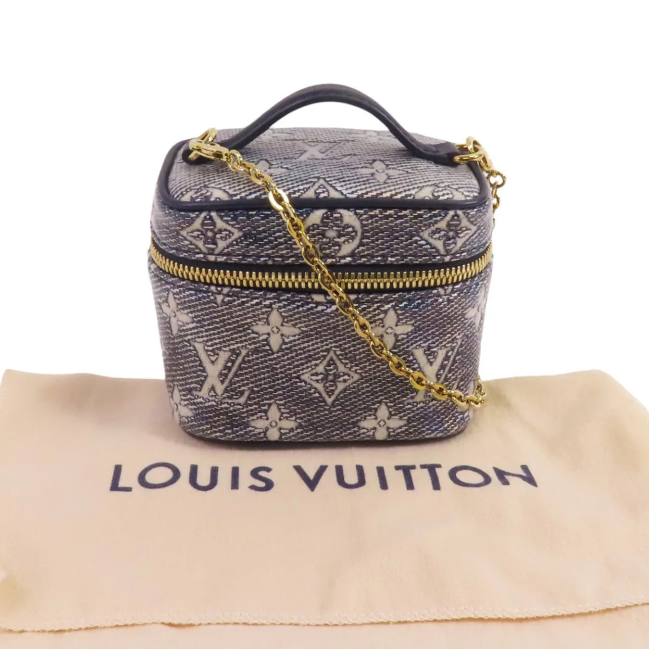 LOUIS VUITTON Vanity M82467 兩用包 塗層帆布 藍色 / Blue 塗層帆布 中古品A - 縮圖 10