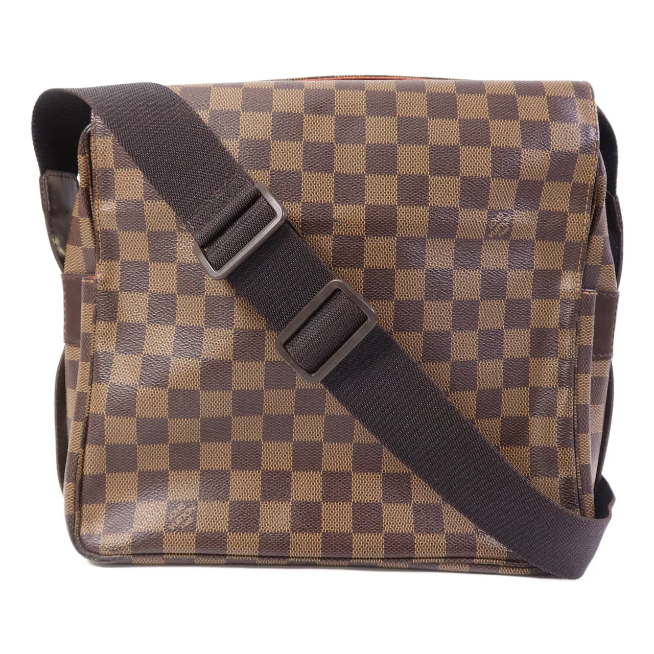 LOUIS VUITTON Naviglio N45255 Shoulder Bag Coated Canvas 棕色