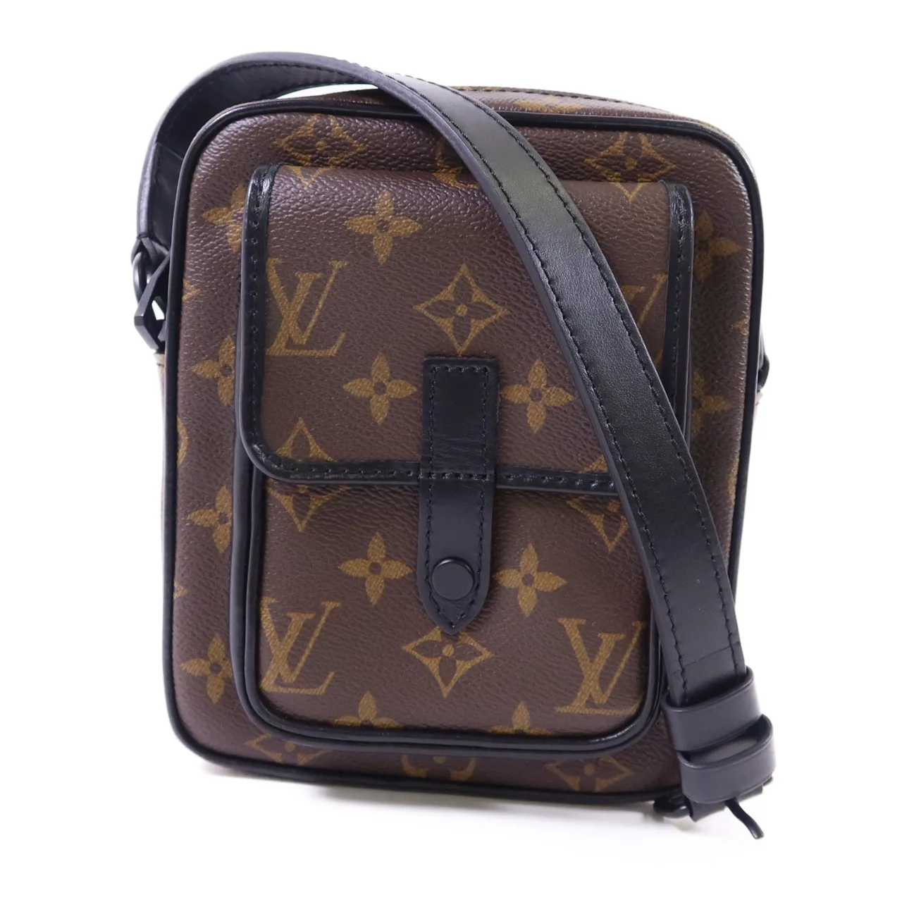 LOUIS VUITTON Christopher M69404 Shoulder Bag Coated Canvas 棕色 / 黑色 / Brown