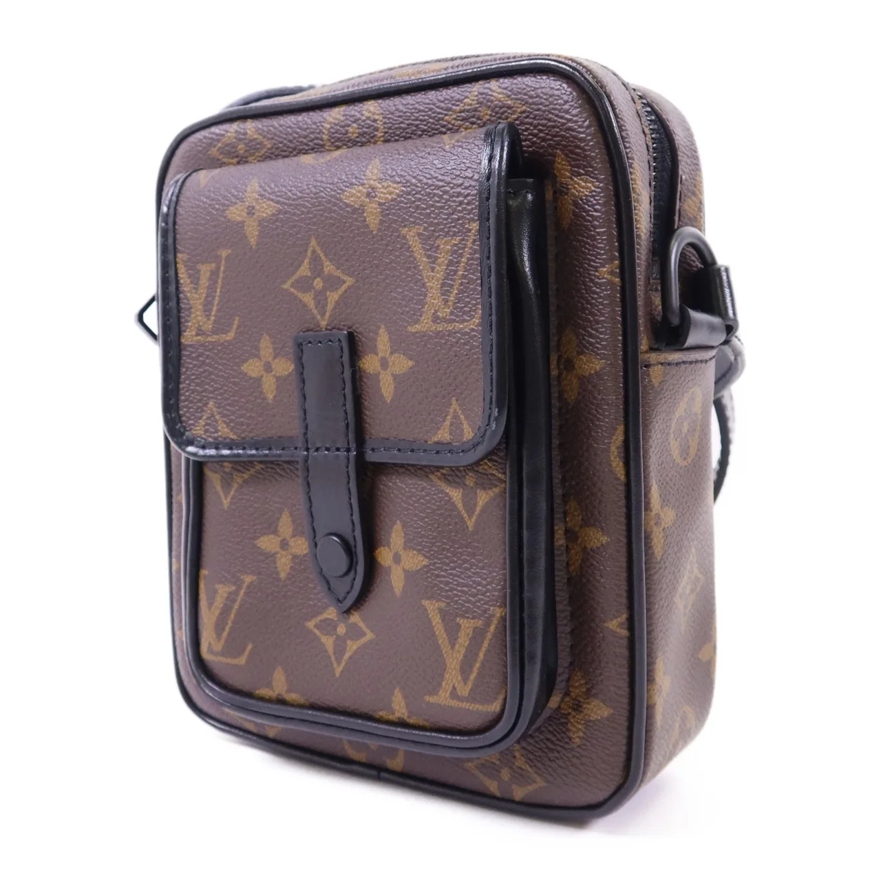 LOUIS VUITTON Christopher M69404 肩背包 塗層帆布 棕色 / 黑色 / Brown 塗層帆布 中古品A - 縮圖 3