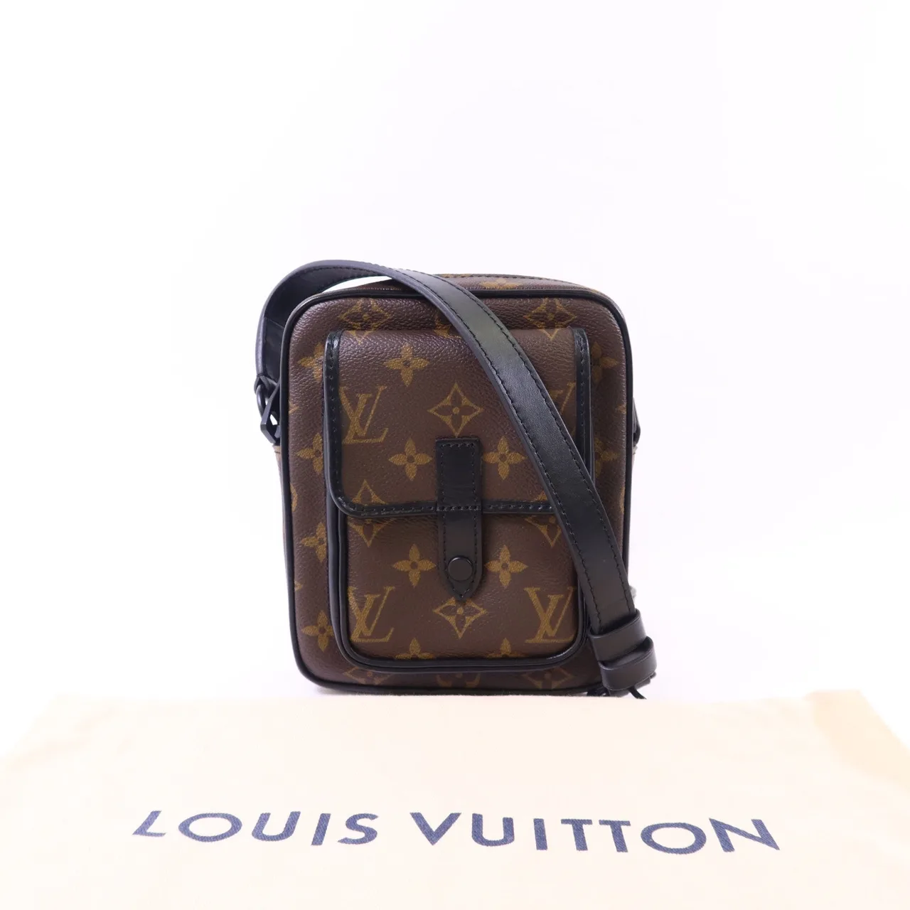 LOUIS VUITTON Christopher M69404 肩背包 塗層帆布 棕色 / 黑色 / Brown 塗層帆布 中古品A - 縮圖 14