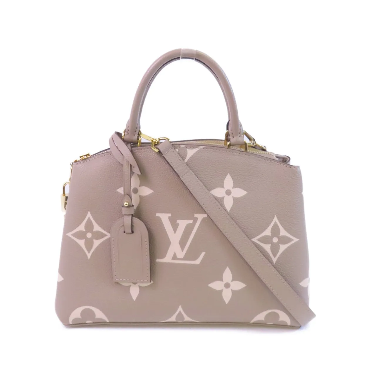 LOUIS VUITTON Petit Palais M58914 兩用包 牛皮 米色