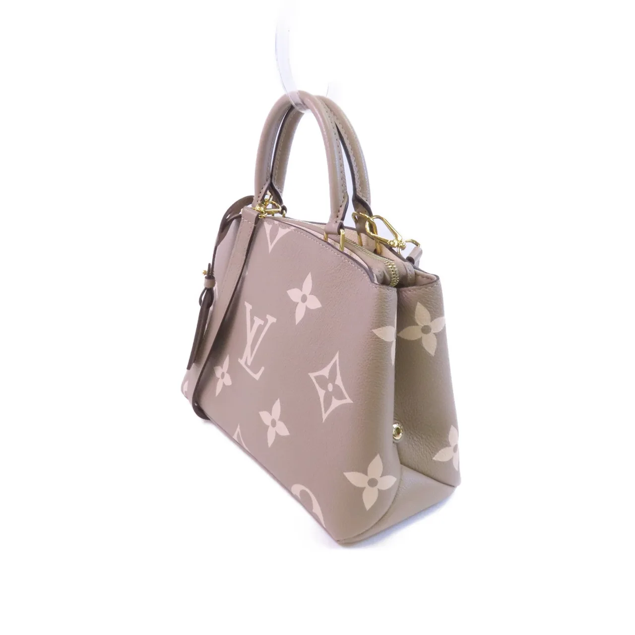 LOUIS VUITTON Petit Palais M58914 兩用包 牛皮 米色 牛皮 中古品A - 縮圖 3