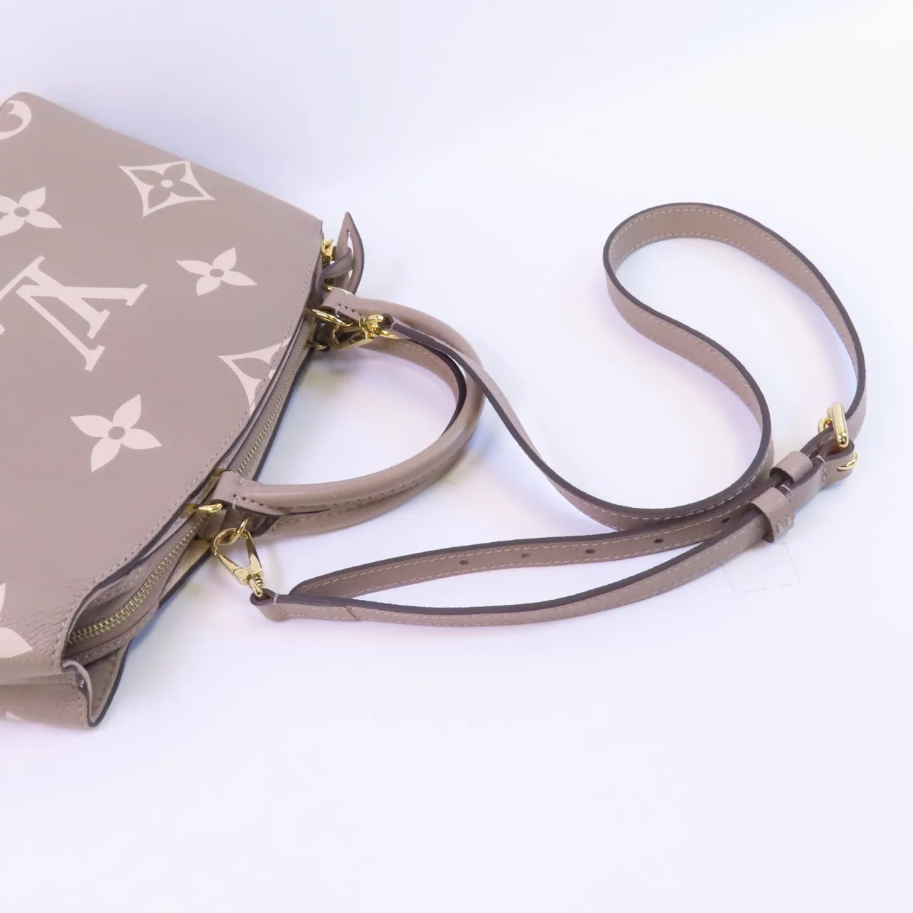 LOUIS VUITTON Petit Palais M58914 兩用包 牛皮 米色 牛皮 中古品A - 縮圖 5