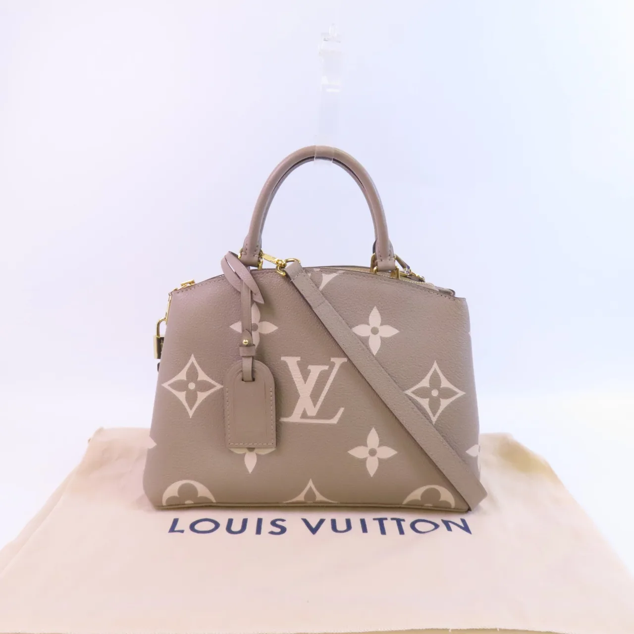 LOUIS VUITTON Petit Palais M58914 兩用包 牛皮 米色 牛皮 中古品A - 縮圖 18