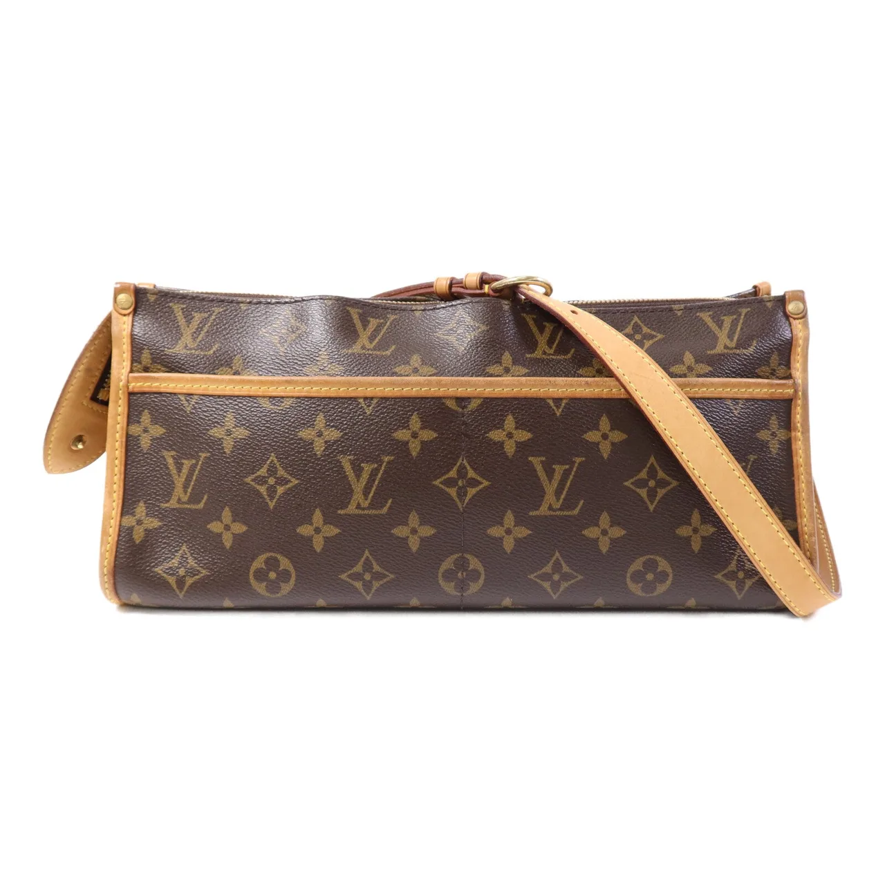 LOUIS VUITTON Popincourt M40008 肩背包 塗層帆布 棕色