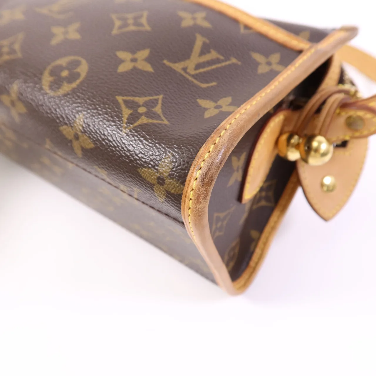 LOUIS VUITTON Popincourt M40008 肩背包 塗層帆布 棕色 塗層帆布 中古品B - 縮圖 10