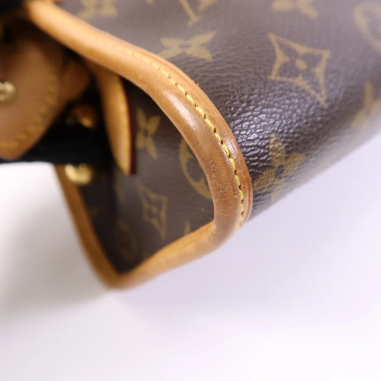 LOUIS VUITTON Popincourt M40008 肩背包 塗層帆布 棕色 塗層帆布 中古品B - 縮圖 13