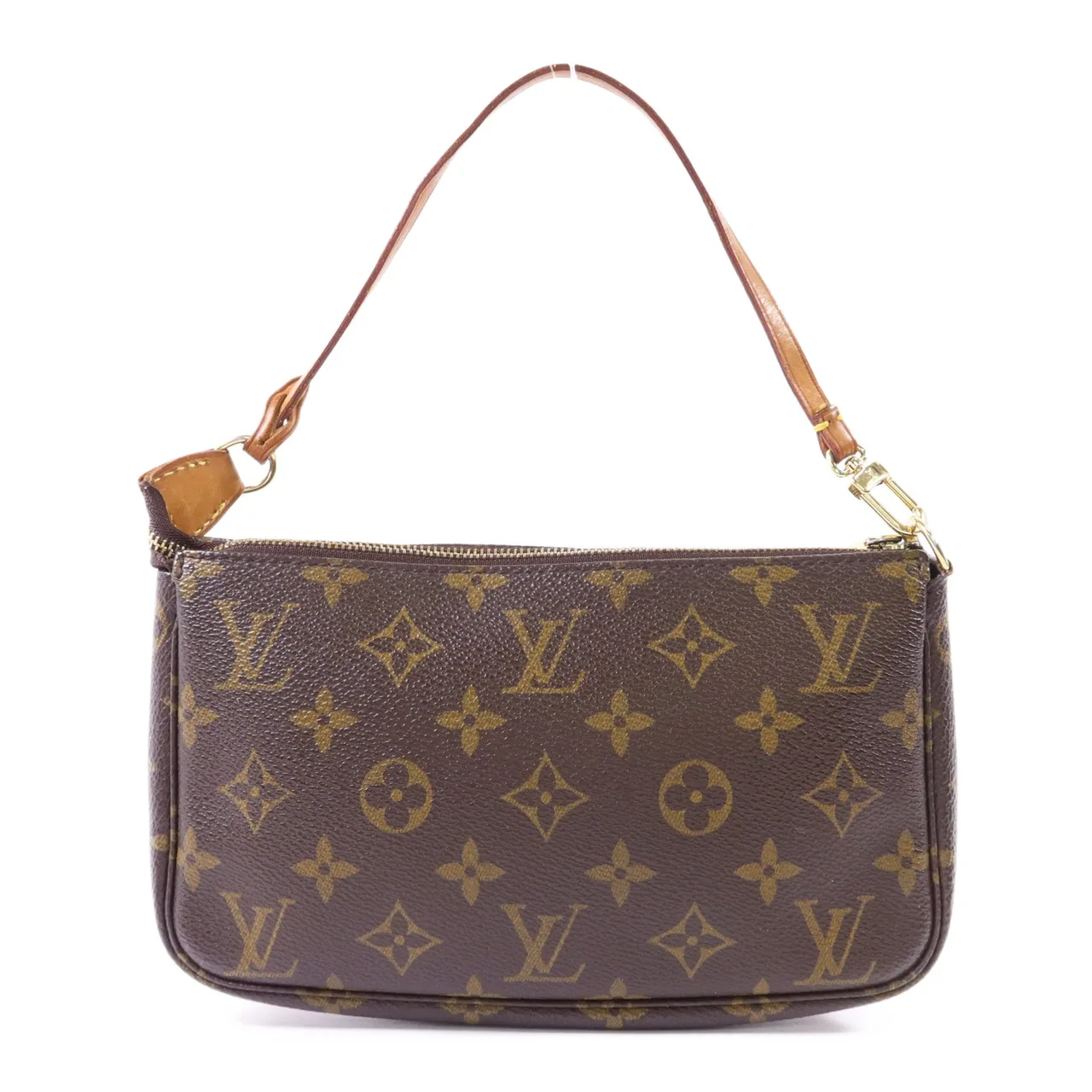 LOUIS VUITTON Pochette Accessoires M51980 化妝箱包 塗層帆布 棕色 / Brown