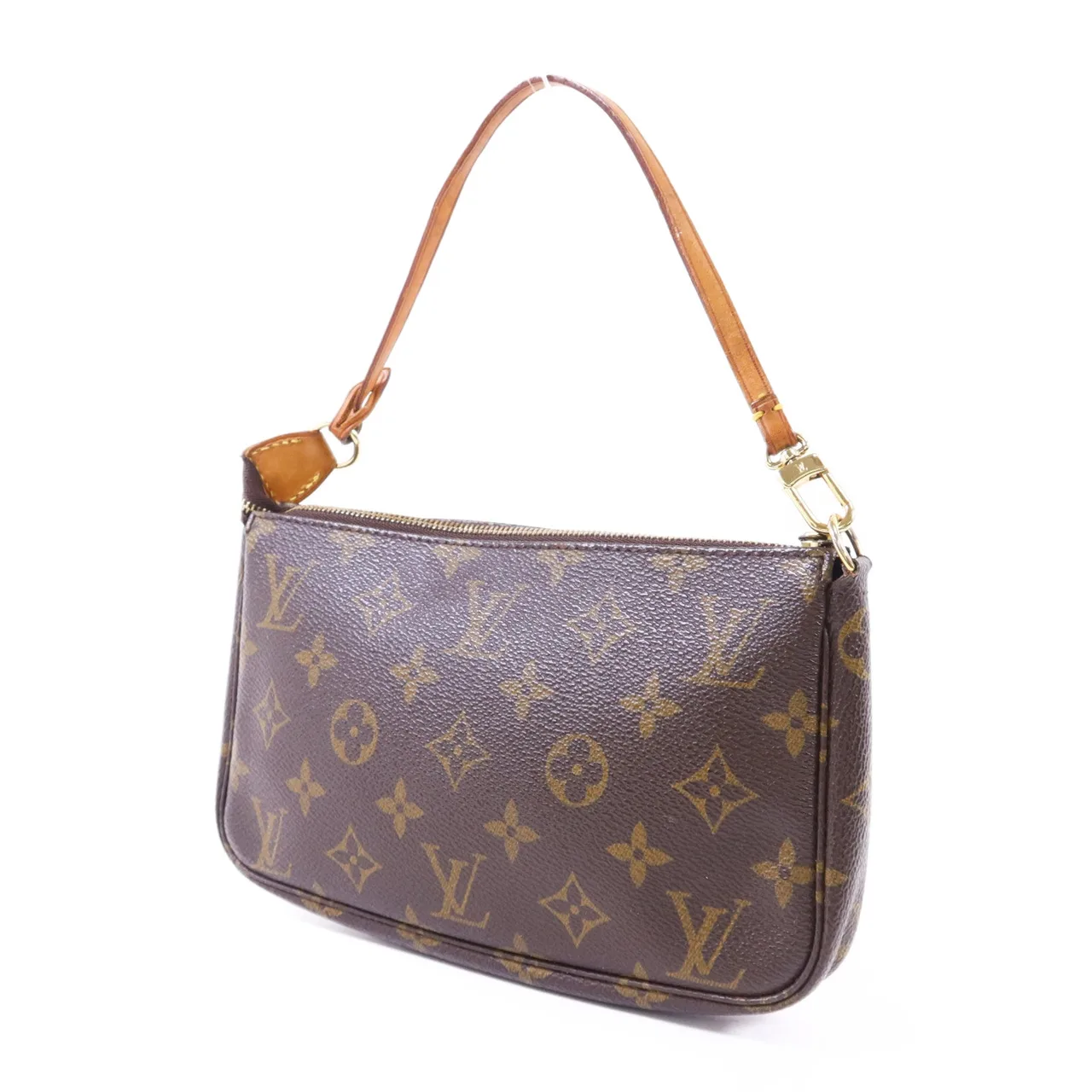 LOUIS VUITTON Pochette Accessoires M51980 化妝箱包 塗層帆布 棕色 / Brown 塗層帆布 中古品B - 縮圖 3