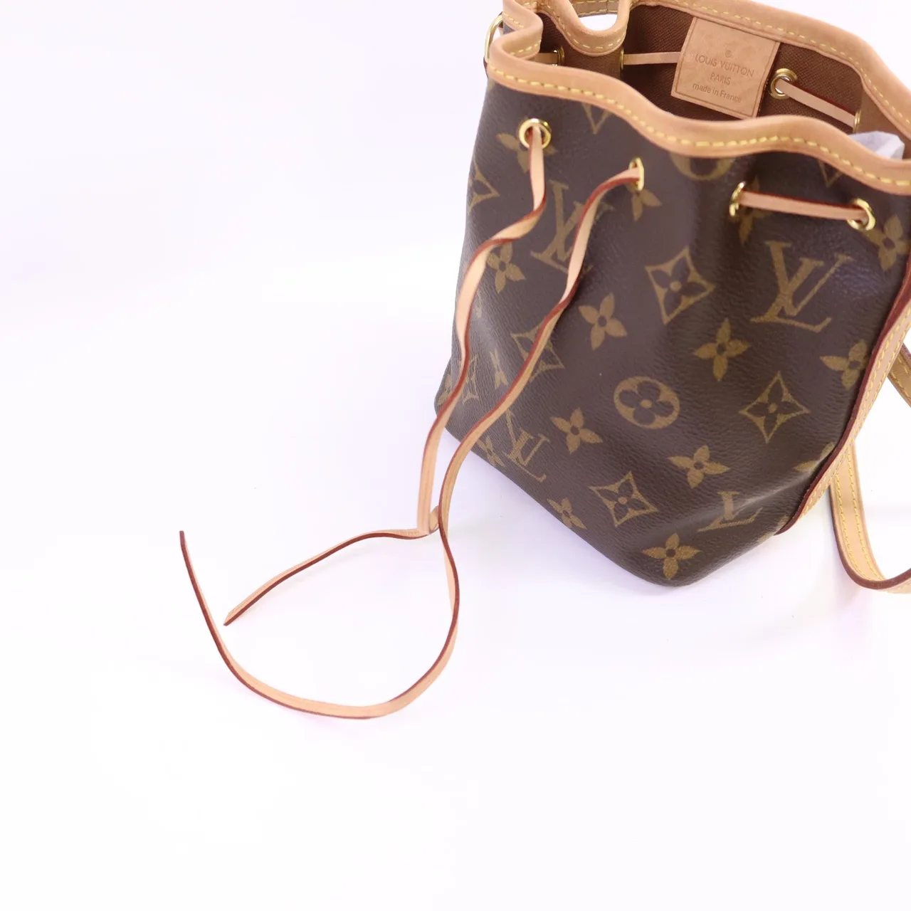 LOUIS VUITTON Nano Noe M41346 肩背包 塗層帆布 棕色 塗層帆布 中古品B - 縮圖 11