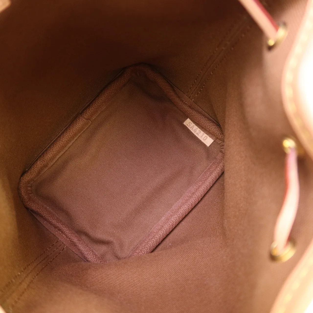 LOUIS VUITTON Nano Noe M41346 肩背包 塗層帆布 棕色 塗層帆布 中古品B - 縮圖 12