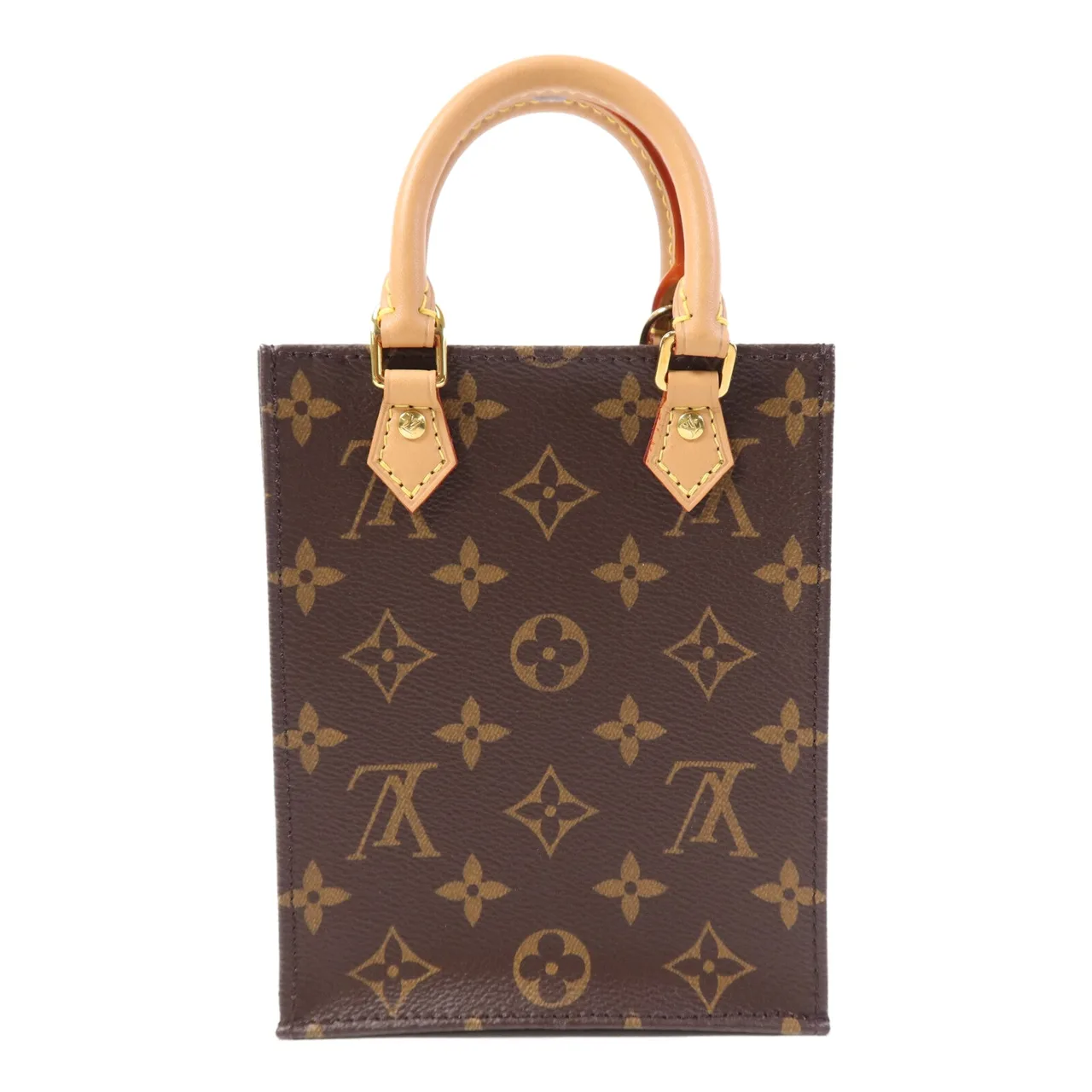 LOUIS VUITTON Petit Sac Plat M69442 兩用包 塗層帆布 棕色 / Brown 塗層帆布 中古品A - 縮圖 3
