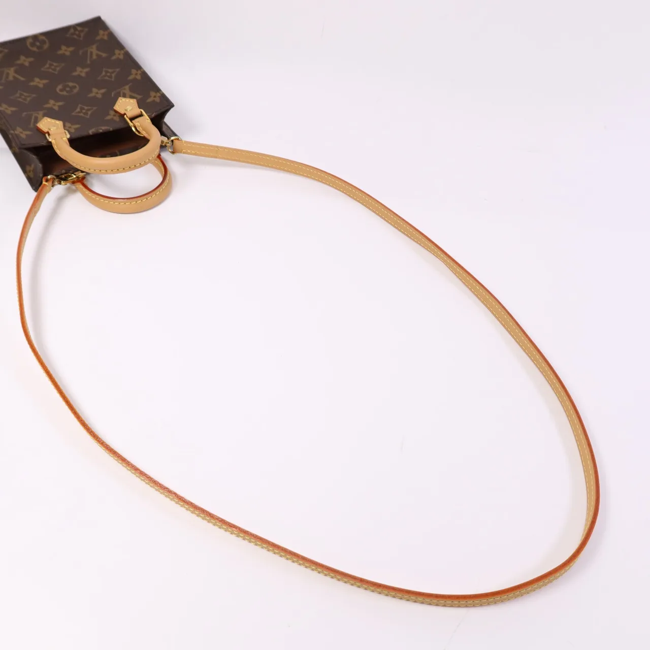 LOUIS VUITTON Petit Sac Plat M69442 兩用包 塗層帆布 棕色 / Brown 塗層帆布 中古品A - 縮圖 9