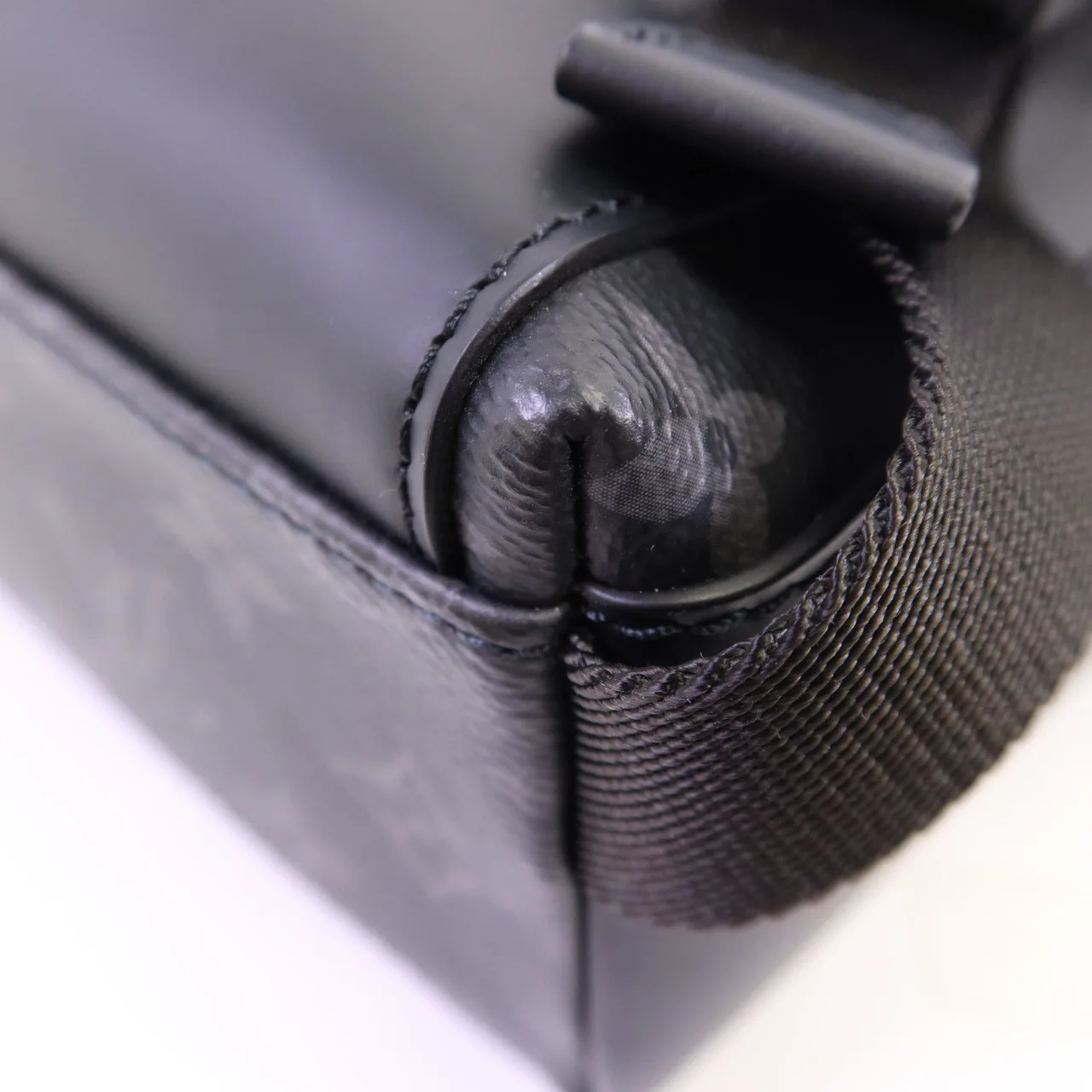 LOUIS VUITTON M40511 肩背包 塗層帆布 黑色 塗層帆布 中古品A - 縮圖 7