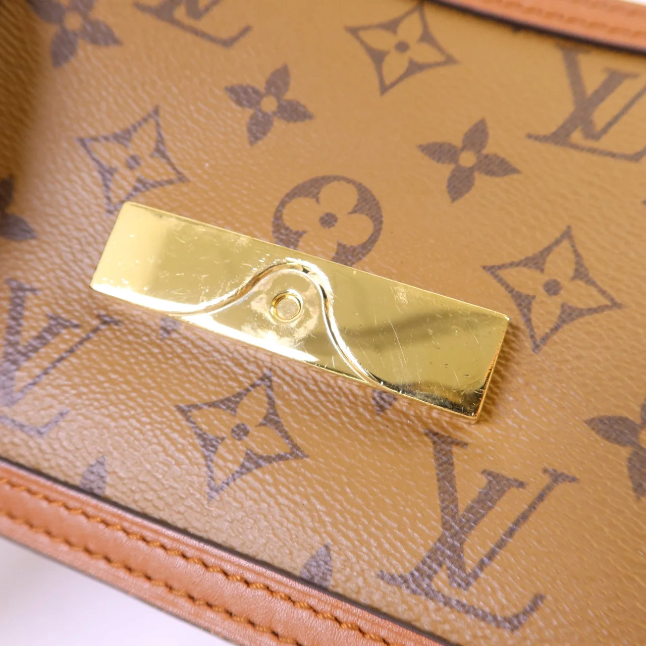 LOUIS VUITTON Mini Dauphine M44580 Shoulder Bag Coated Canvas 棕色 Coated Canvas Rank A - Thumbnail 8