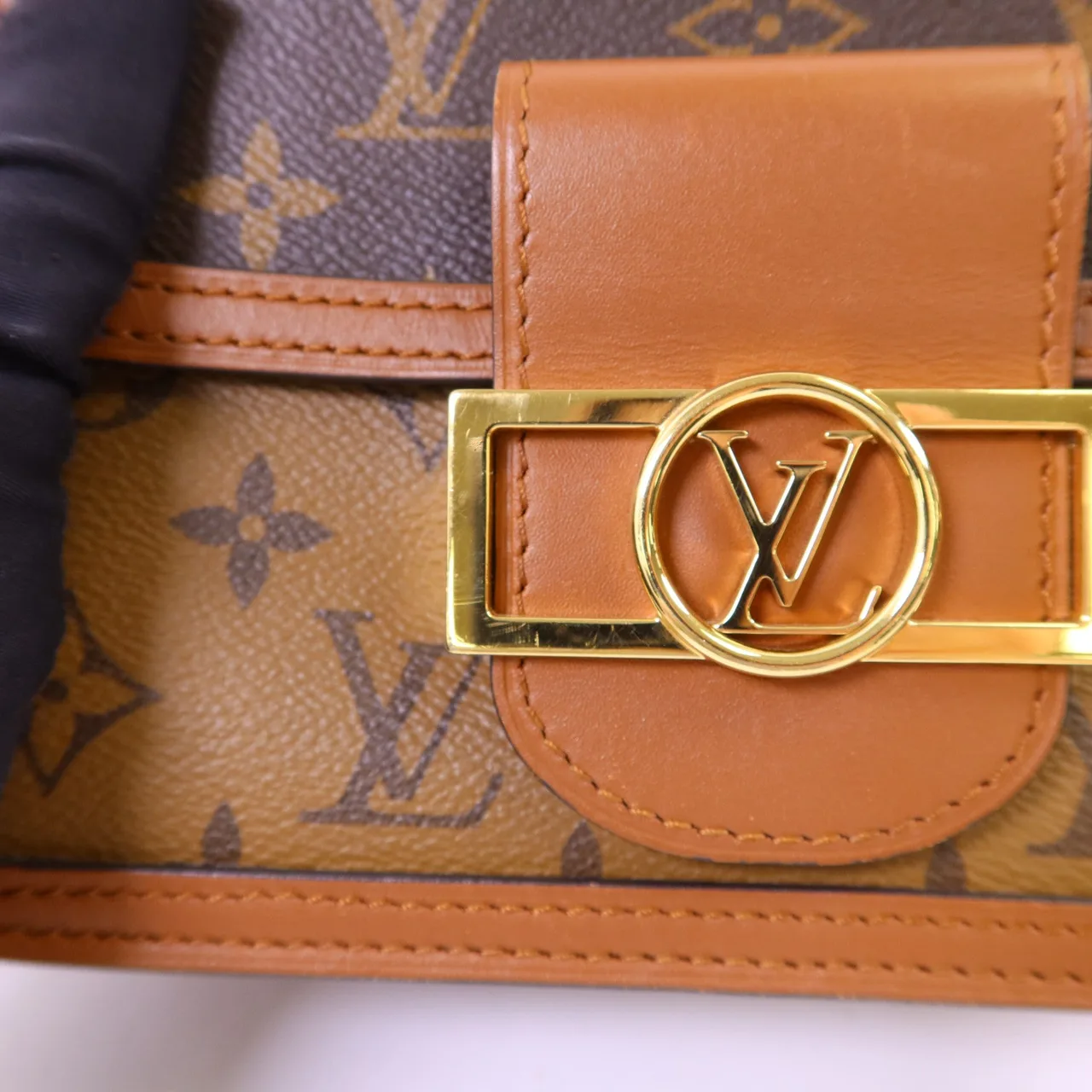 LOUIS VUITTON Mini Dauphine M44580 Shoulder Bag Coated Canvas 棕色 Coated Canvas Rank A - Thumbnail 10