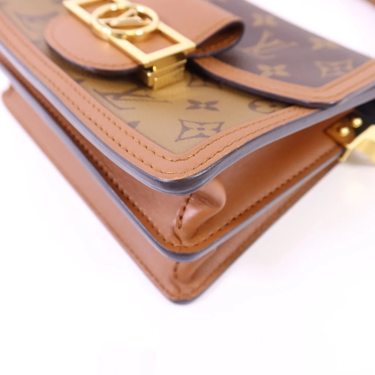 LOUIS VUITTON Mini Dauphine M44580 Shoulder Bag Coated Canvas 棕色 Coated Canvas Rank A - Thumbnail 13