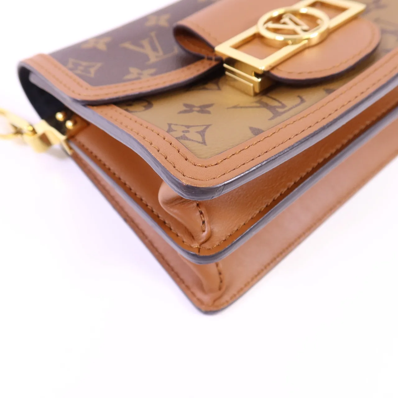 LOUIS VUITTON Mini Dauphine M44580 Shoulder Bag Coated Canvas 棕色 Coated Canvas Rank A - Thumbnail 14