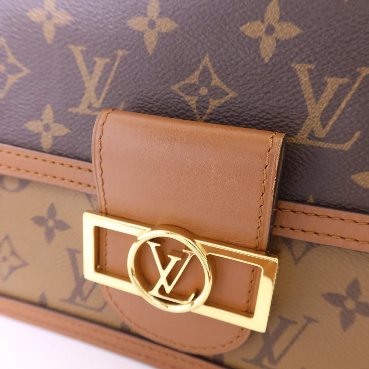 LOUIS VUITTON Mini Dauphine M44580 Shoulder Bag Coated Canvas 棕色 Coated Canvas Rank A - Thumbnail 17