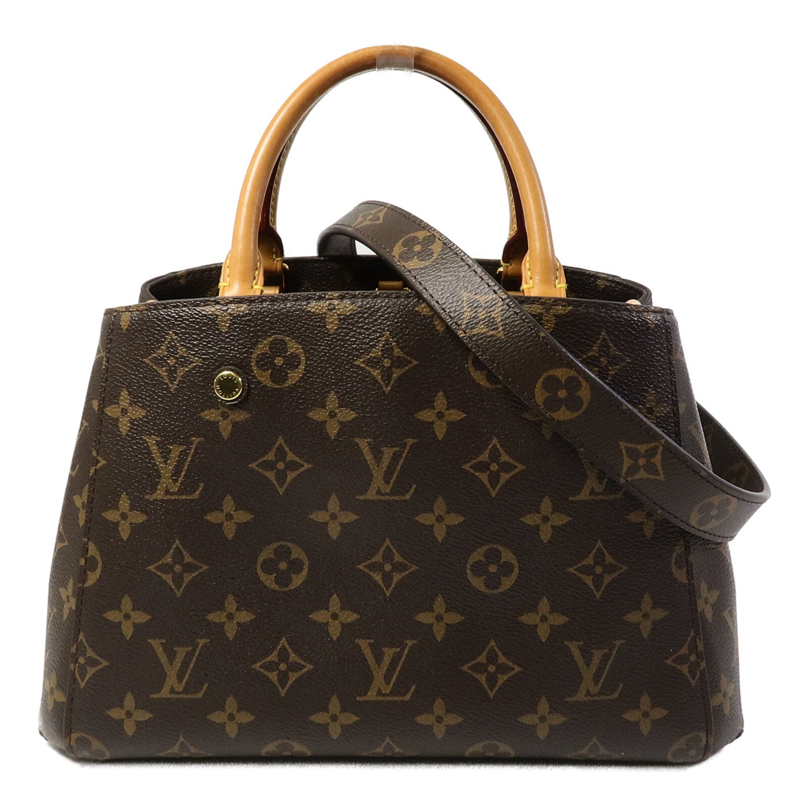 LOUIS VUITTON Montaigne M41055 2-Way Bag Coated Canvas