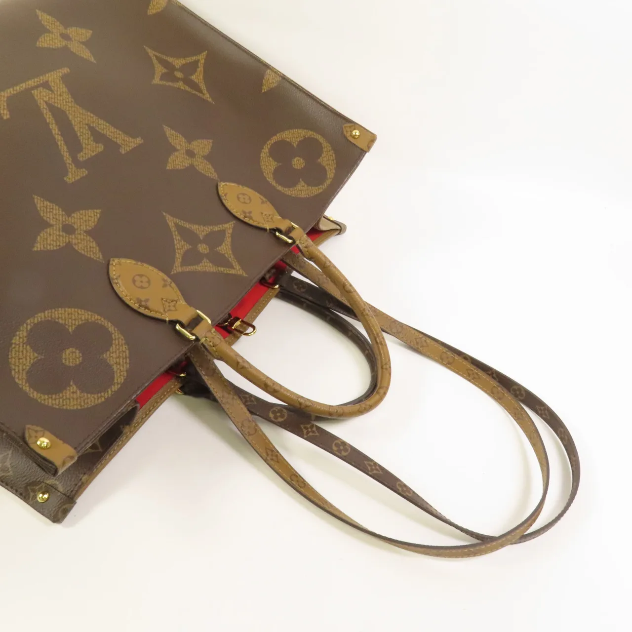 LOUIS VUITTON OnTheGo M45320 2-Way Bag Coated Canvas 棕色 Coated Canvas Rank B - Thumbnail 5