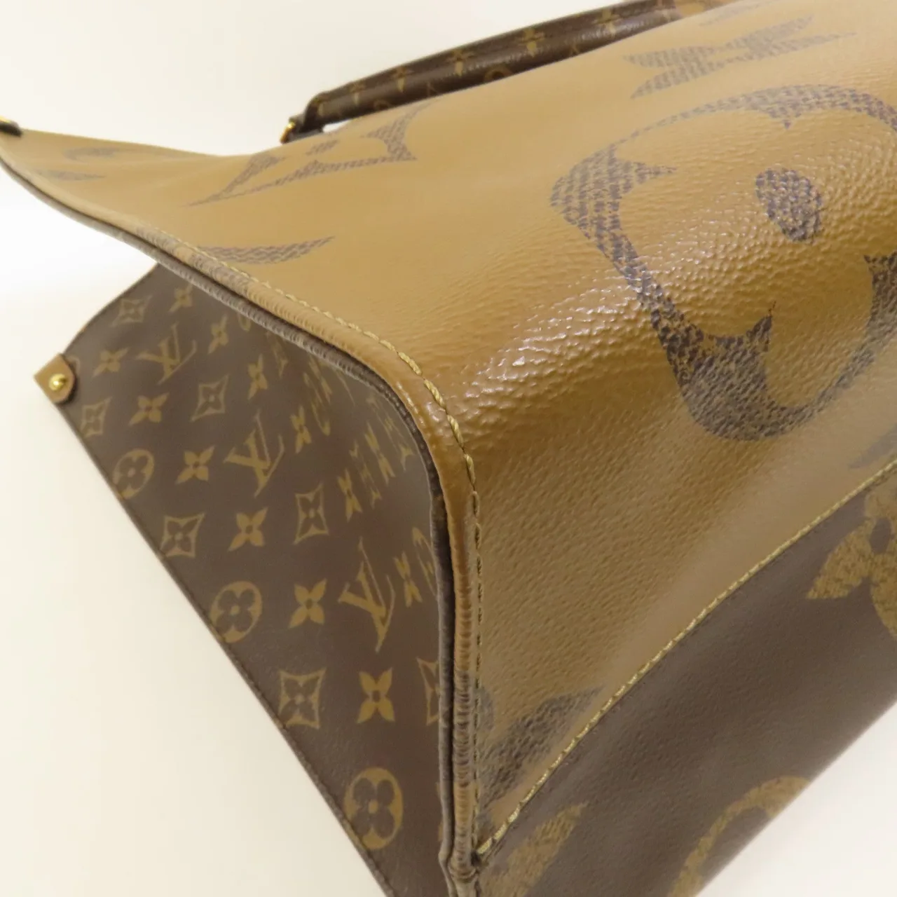 LOUIS VUITTON OnTheGo M45320 2-Way Bag Coated Canvas 棕色 Coated Canvas Rank B - Thumbnail 9