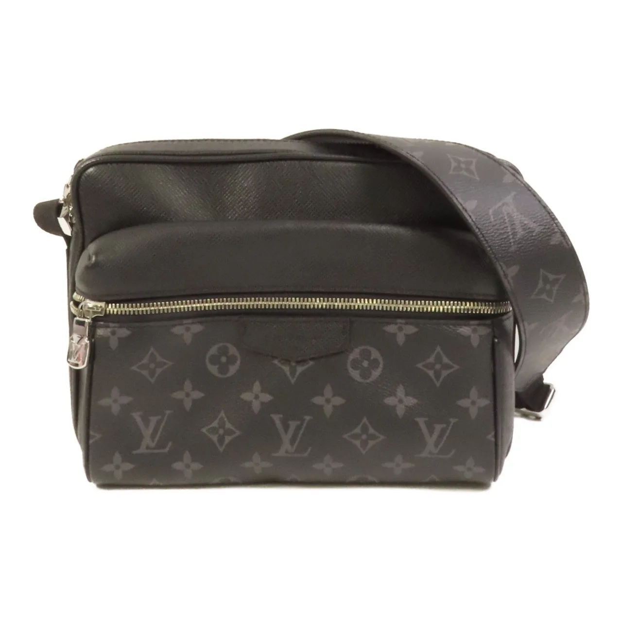 LOUIS VUITTON Outdoor Messenger M30233 肩背包 塗層帆布 黑色 / Black