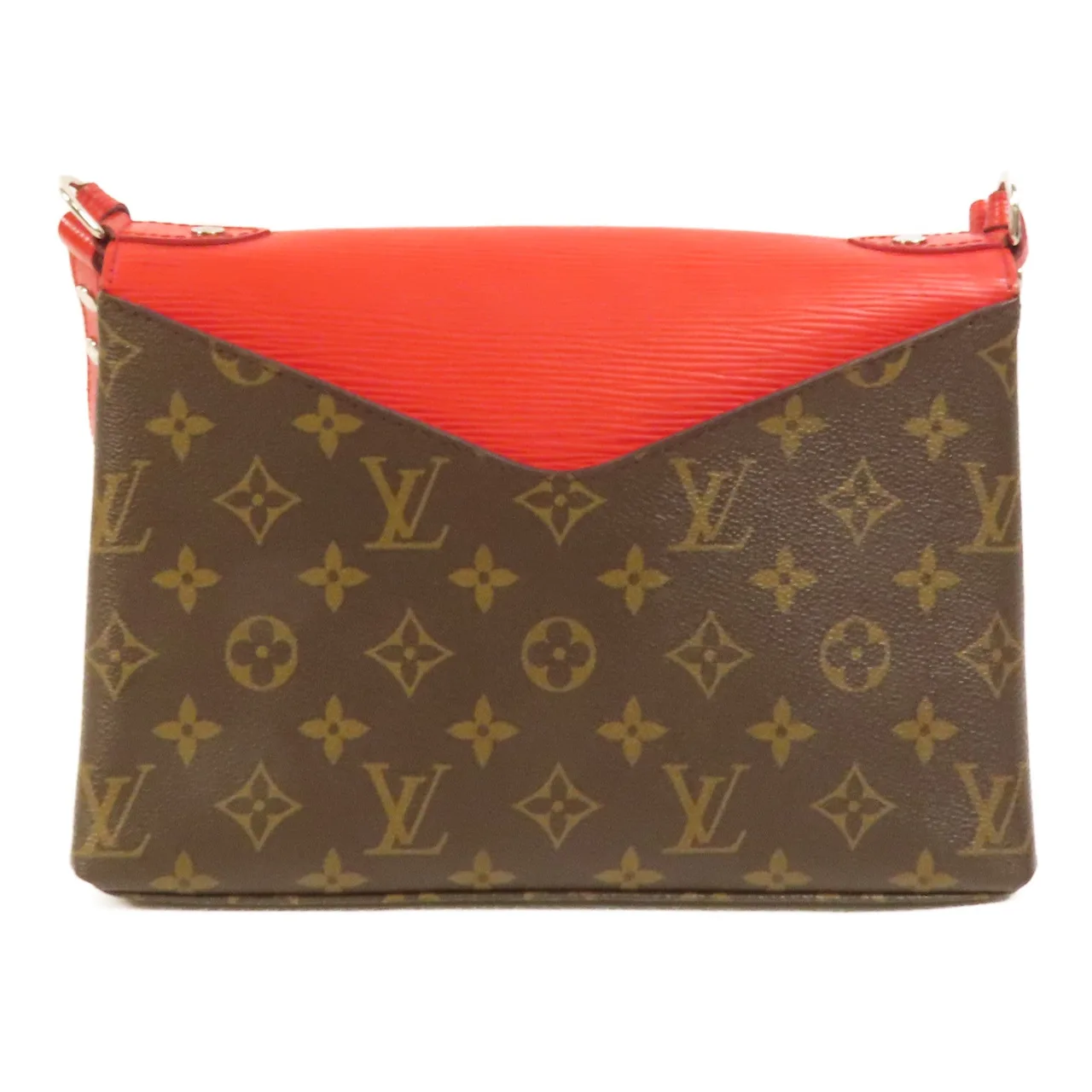 LOUIS VUITTON Saint Michel M44031 Shoulder Bag Coated Canvas 棕色 / 紅色 / Red Coated Canvas Rank A - Thumbnail 2