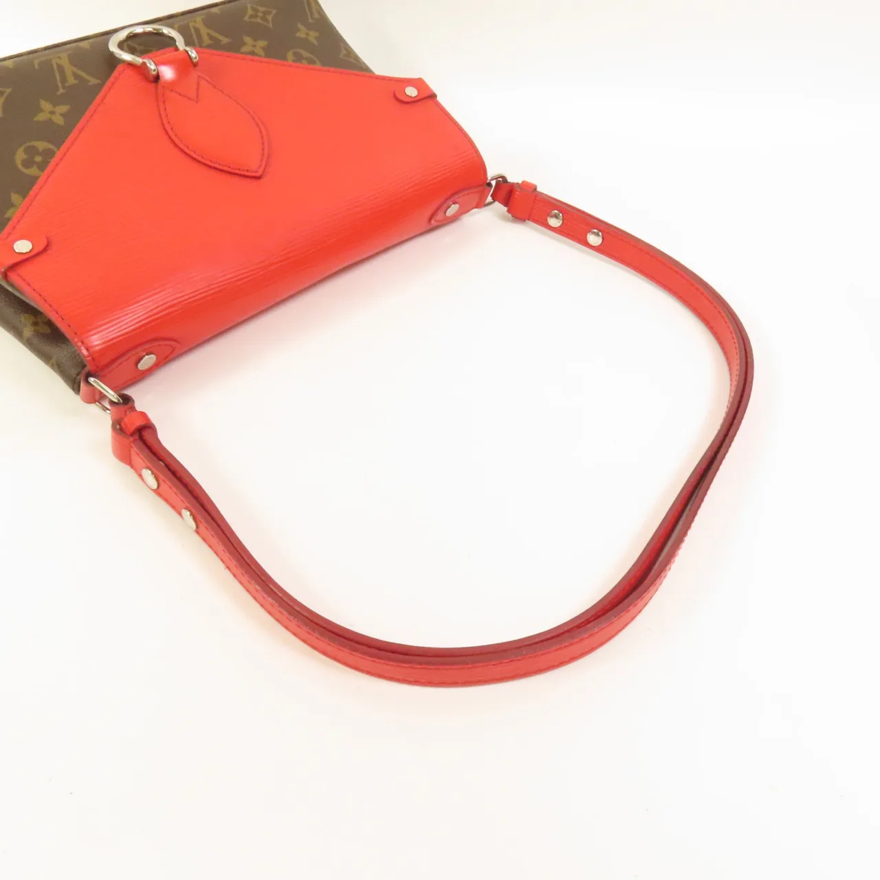 LOUIS VUITTON Saint Michel M44031 Shoulder Bag Coated Canvas 棕色 / 紅色 / Red Coated Canvas Rank A - Thumbnail 5