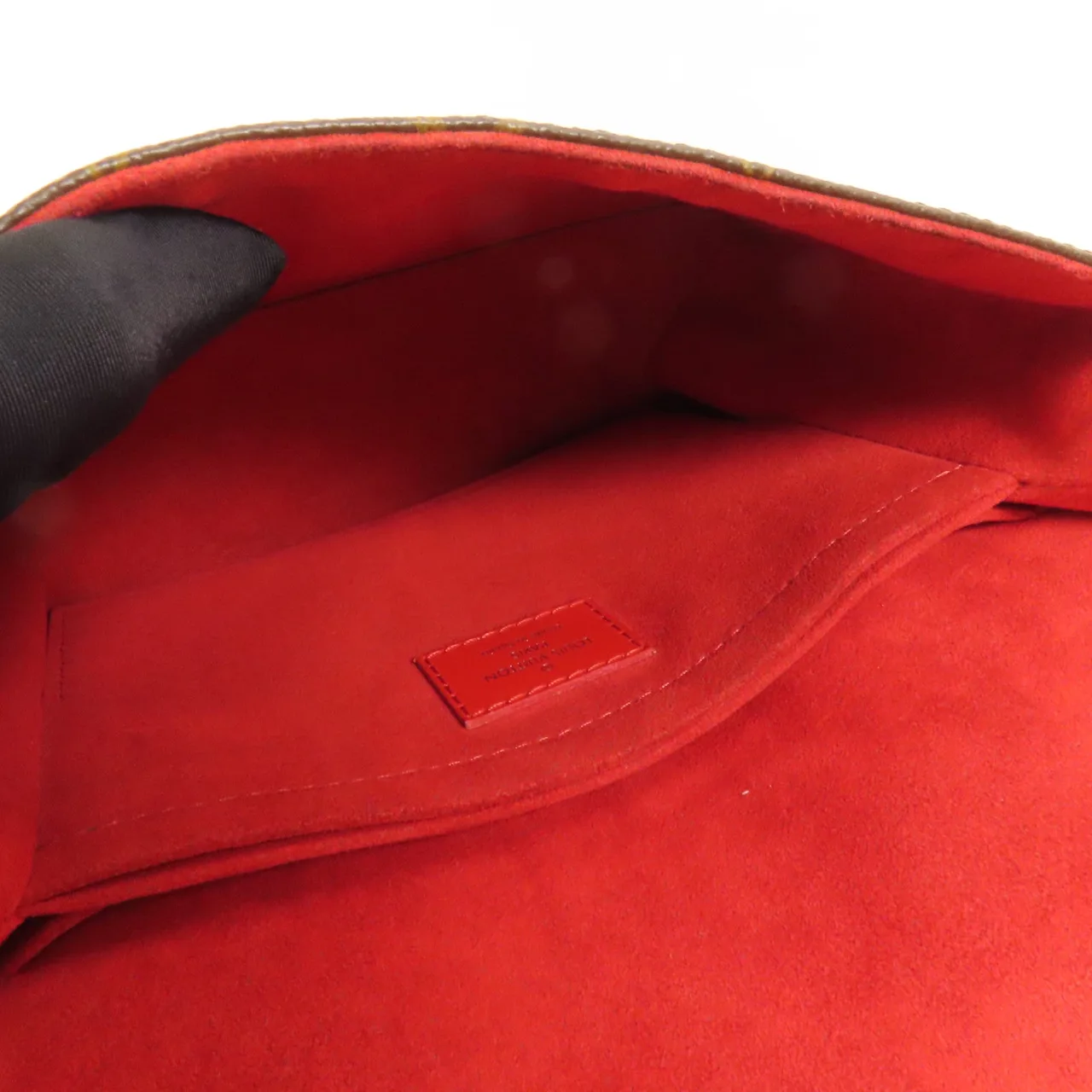 LOUIS VUITTON Saint Michel M44031 Shoulder Bag Coated Canvas 棕色 / 紅色 / Red Coated Canvas Rank A - Thumbnail 7