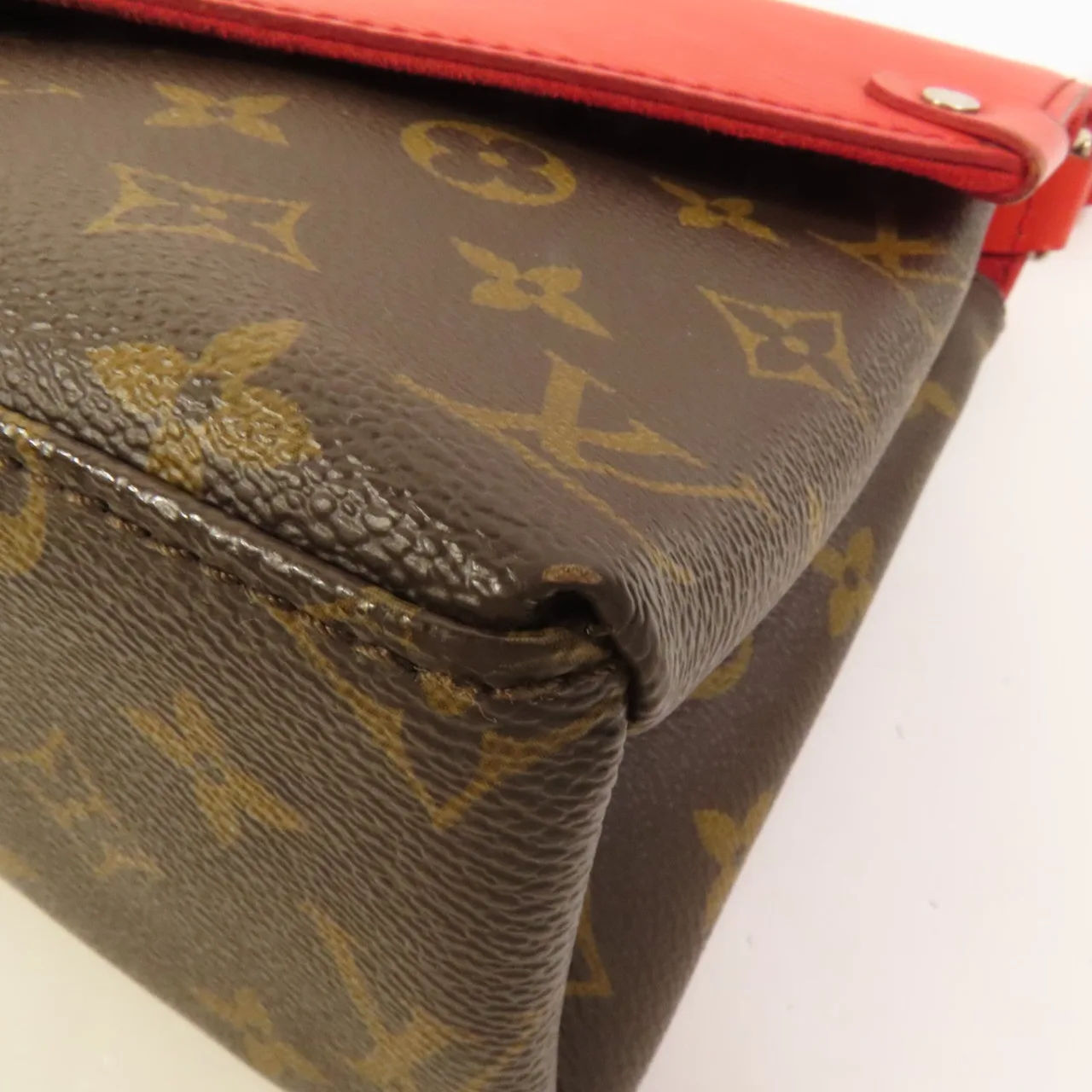 LOUIS VUITTON Saint Michel M44031 Shoulder Bag Coated Canvas 棕色 / 紅色 / Red Coated Canvas Rank A - Thumbnail 11