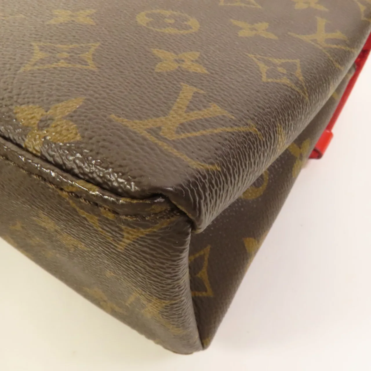 LOUIS VUITTON Saint Michel M44031 Shoulder Bag Coated Canvas 棕色 / 紅色 / Red Coated Canvas Rank A - Thumbnail 13