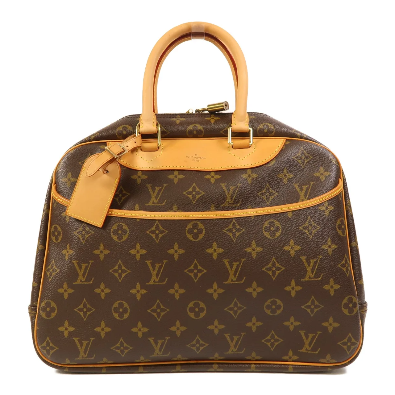 LOUIS VUITTON Deauville M47270 Handbag Coated Canvas 棕色 / Brown