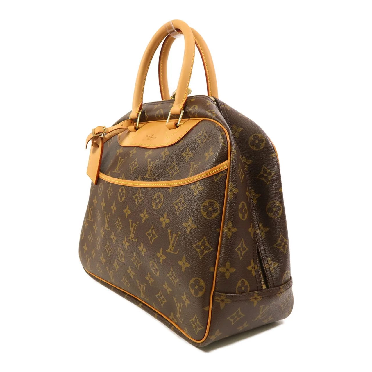 LOUIS VUITTON Deauville M47270 Handbag Coated Canvas 棕色 / Brown Coated Canvas Rank A - Thumbnail 3