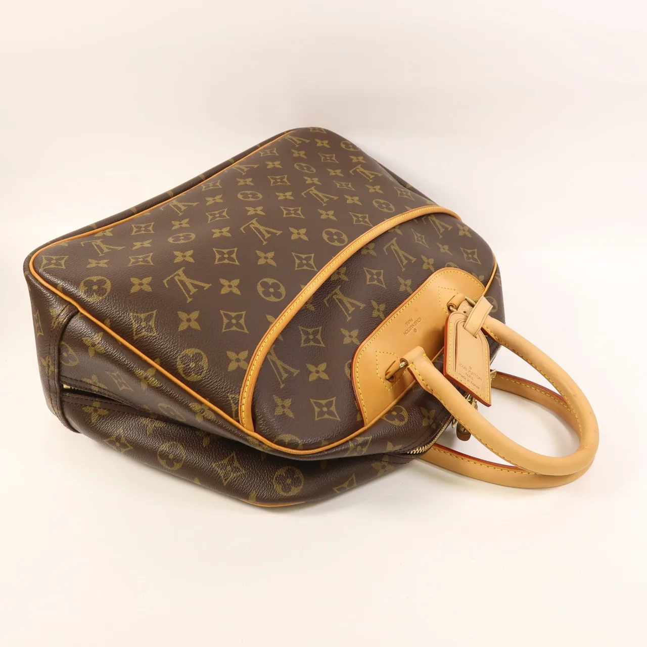 LOUIS VUITTON Deauville M47270 Handbag Coated Canvas 棕色 / Brown Coated Canvas Rank A - Thumbnail 8