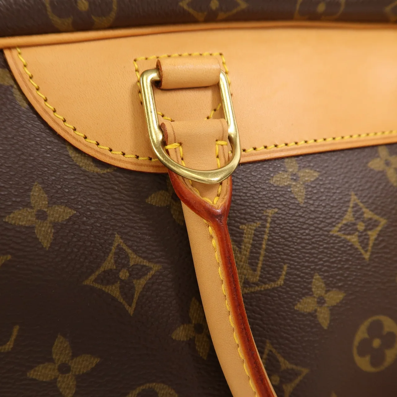 LOUIS VUITTON Deauville M47270 Handbag Coated Canvas 棕色 / Brown Coated Canvas Rank A - Thumbnail 16