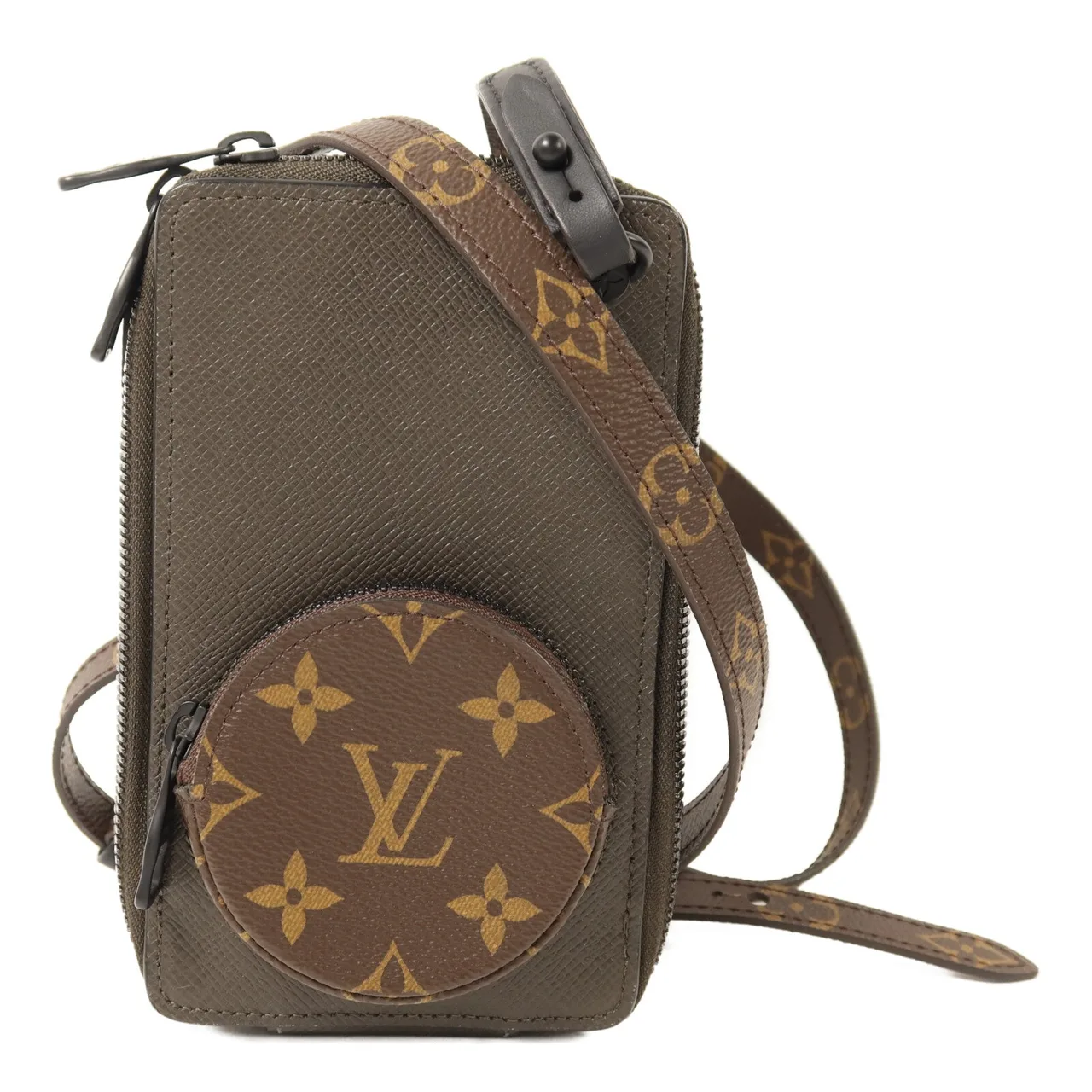 LOUIS VUITTON M30581 Shoulder Bag Coated Canvas 綠色 / 棕色