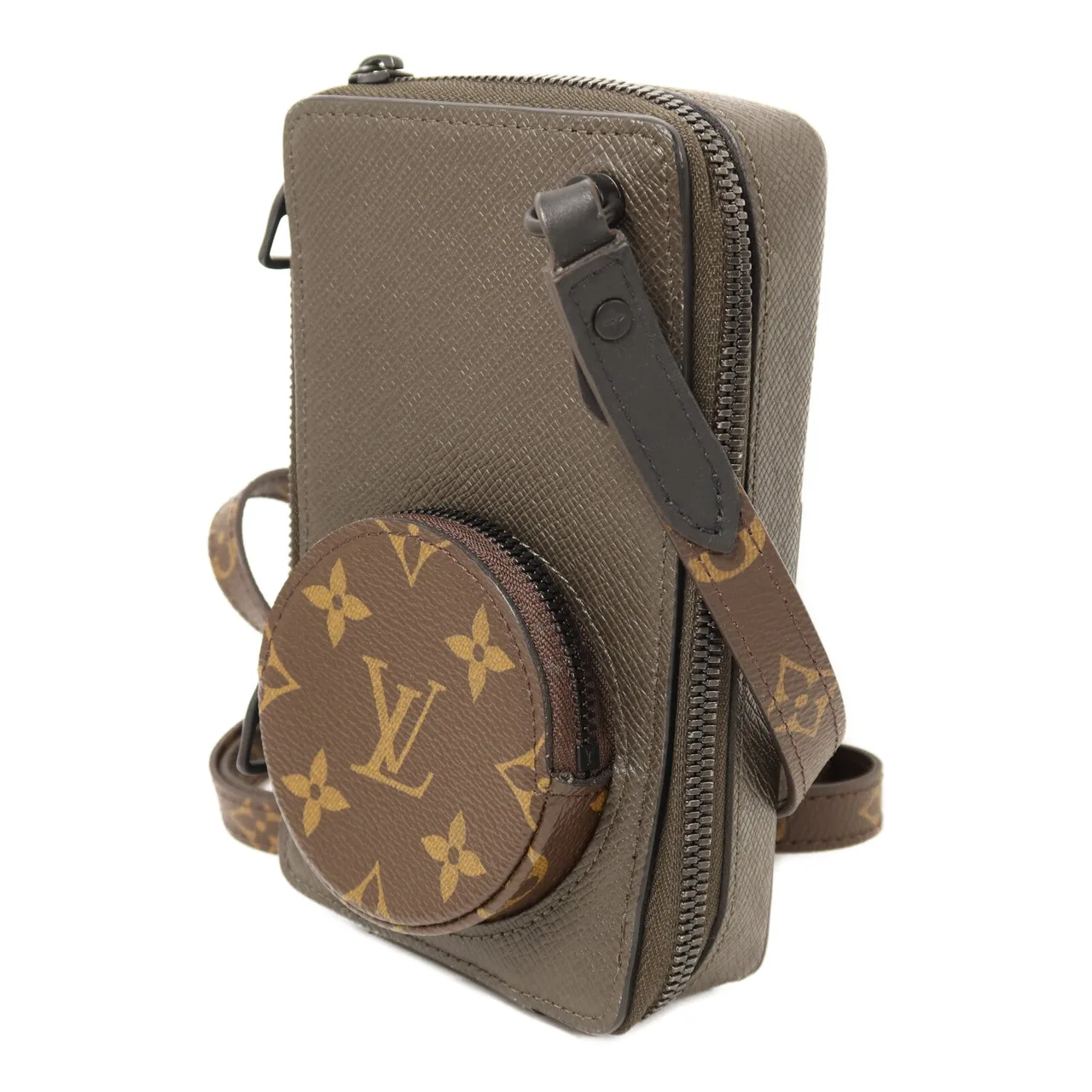 LOUIS VUITTON M30581 Shoulder Bag Coated Canvas 綠色 / 棕色 Coated Canvas Rank A - Thumbnail 3