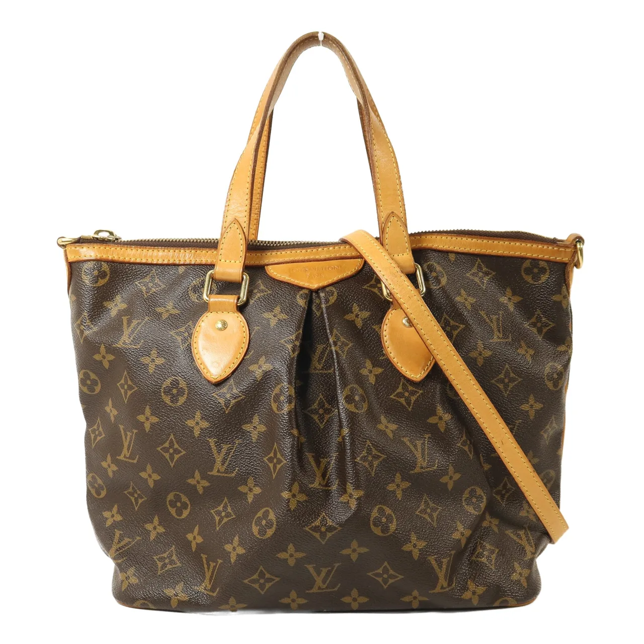 LOUIS VUITTON Palermo M40145 2-Way Bag Coated Canvas 棕色 / Brown